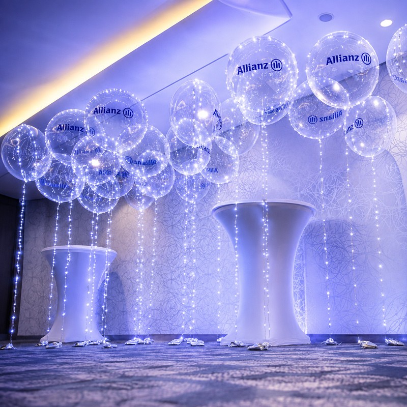 Personalizowane balony LED - event firmowy Warszawa